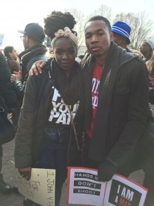 At the March in D.C. protesting police brutality with Kappa Alpha Psi Member Michael Turner (right)