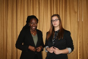 Taylor (right) and I during student government campaign -Photo creds Kaleb Carter